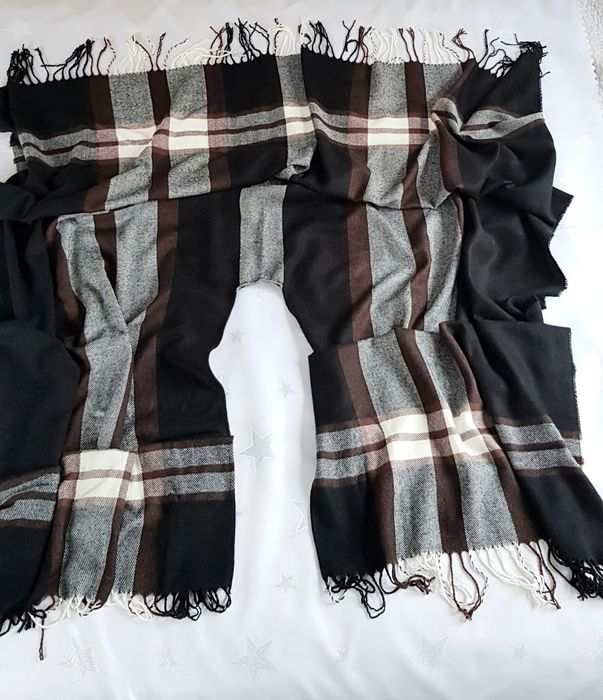 Duża chusta szal ponczo narzutka kardigan