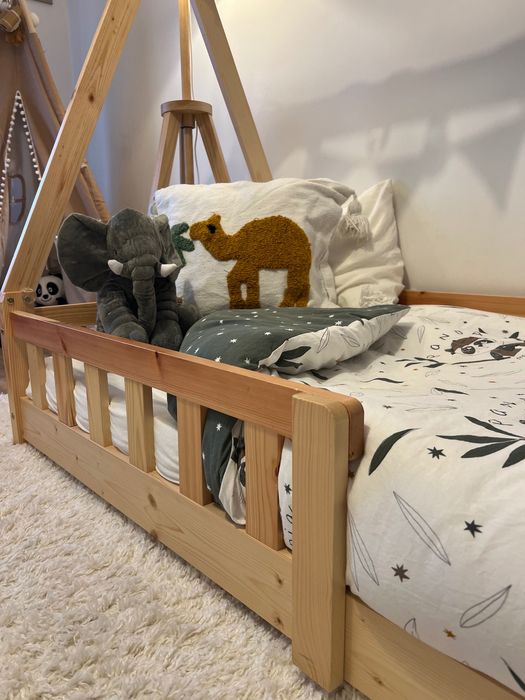 Cama montessori infantil + colchão 80x160cm