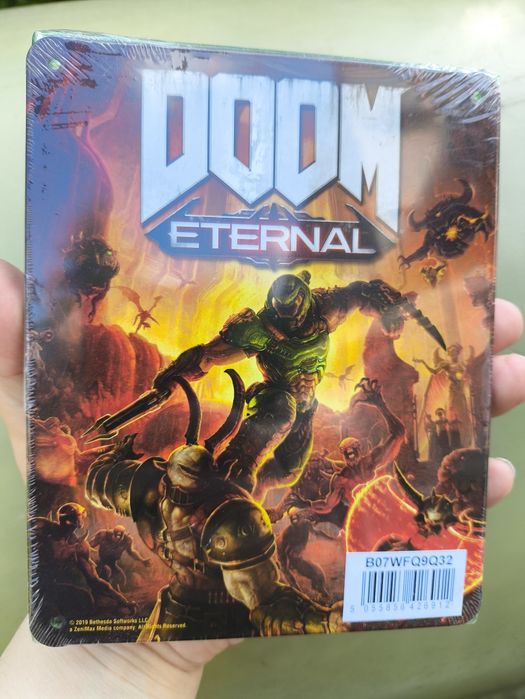 Doom Eternal PL + metalowy plakat xbox one Nowa w Folii