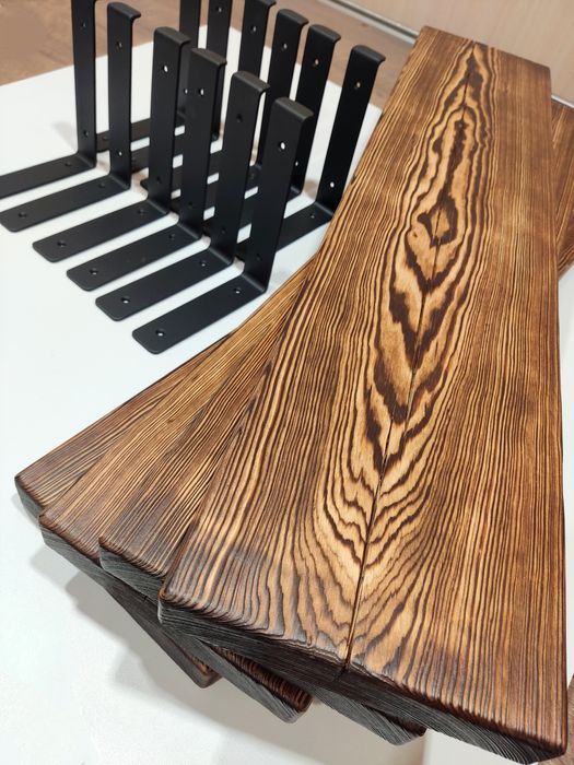 Настінні полички / полки настенные / полиці лофт з масиву дерева