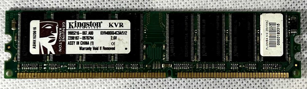 Pamięć RAM Kingston KVR400X64C3A/512 512MB DDR1 400MHz DIMM