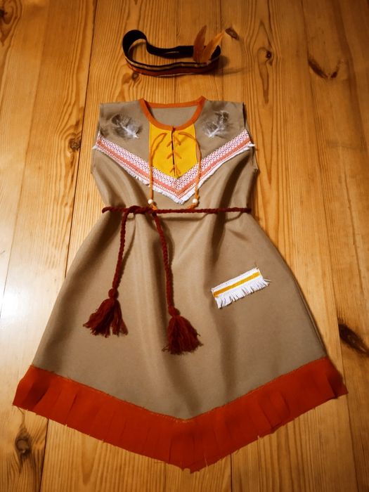 Nowy Strój Indianki 110 Indianka Pocahontas Zabawa Karnawał