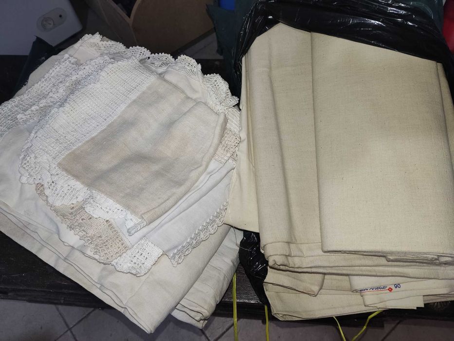 Toalhas de linho em bruto