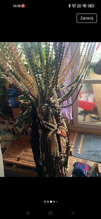 Zasłona z koralików na drzwi vintage PRL