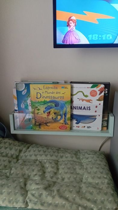 Prateleira de livros infantil