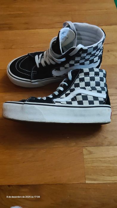 Tênis bota Vans sk8 xadrez n. 36