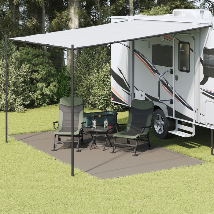 vidaXL Akcesorium do namiotu Jasnoszary Poliakotton 250 x 450 cm