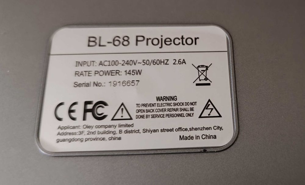 Projektor Excelvan BL 68 1080p HDMI USB Av stereo pilot