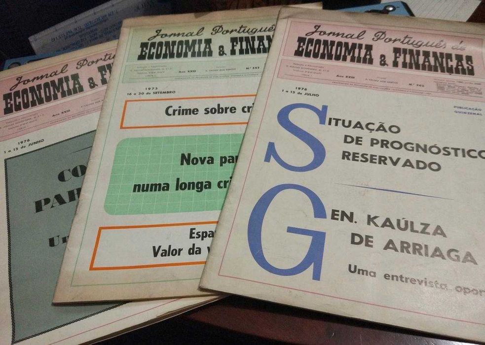 Jornal Português de Economia e Finanças 3 unid