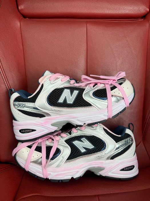 (ОПЛАТА ПІСЛЯ ОГЛЯДУ)New Balance 530 Custom White Black Pink