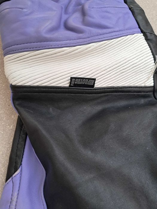 Fato macaco macacão em couro verdadeiro duas peças