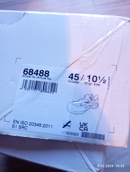 buty sandały Uvex 68488 rozmiar 45  wkładka 30 cm nowe