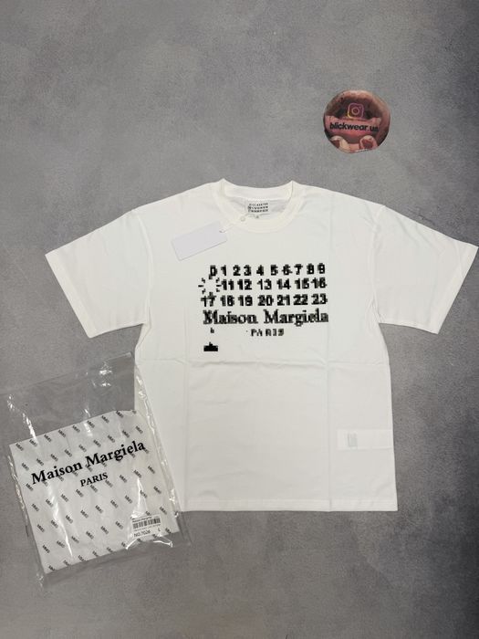 футболка Maison Margiela Blur logo white M L