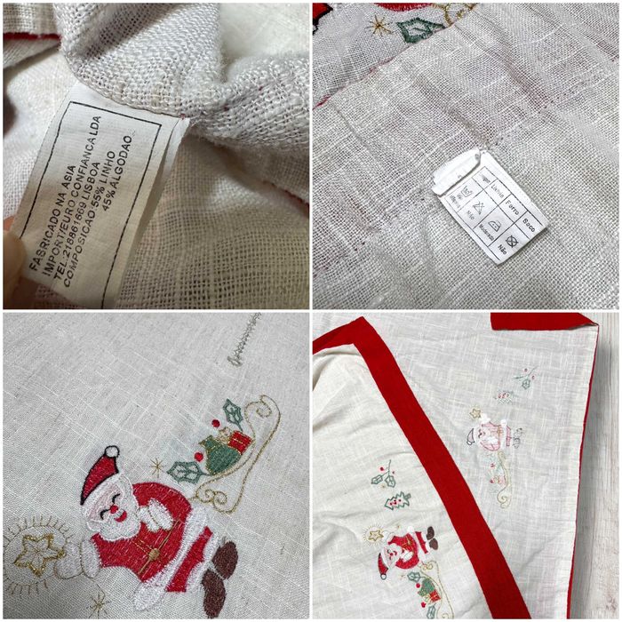 Toalha de Mesa de Natal (55% linho 45% algodão) - 2,5x1,70m
