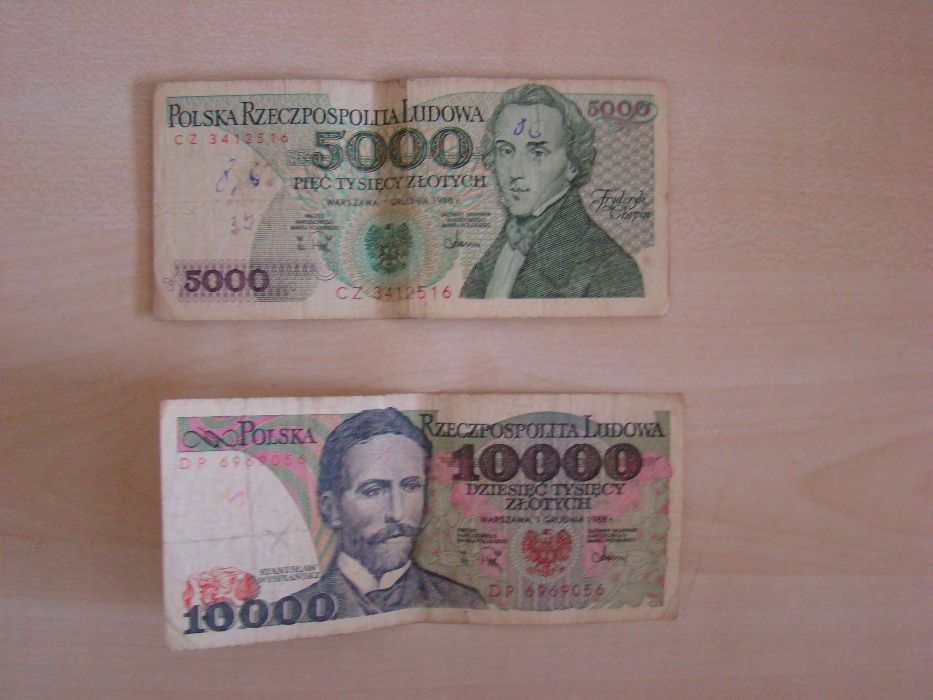 Stare Banknoty Polskie z PRL -u