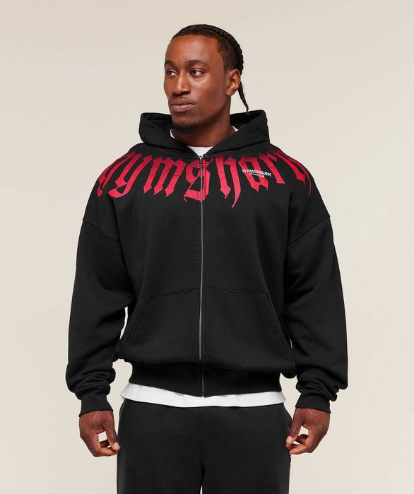 Зіп Худі Gymshark Fade Graphic Heavyweight Оверсайз Кофта Джимшарк