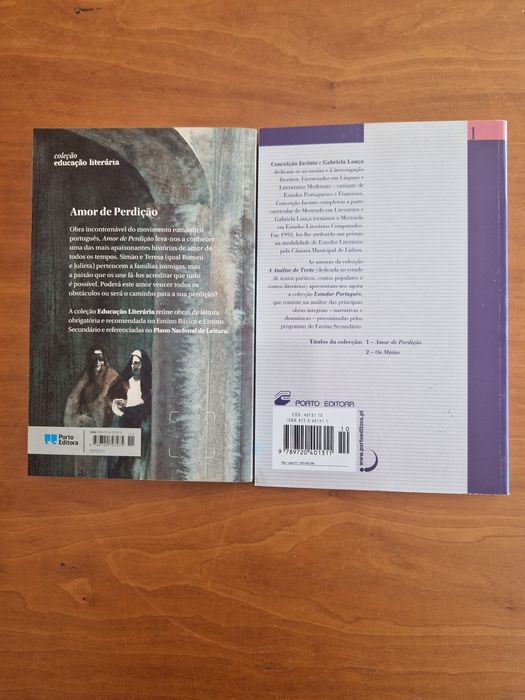 "Amor de Perdição" e romance "A Queda dum Anjo"de Camilo C. Branco.