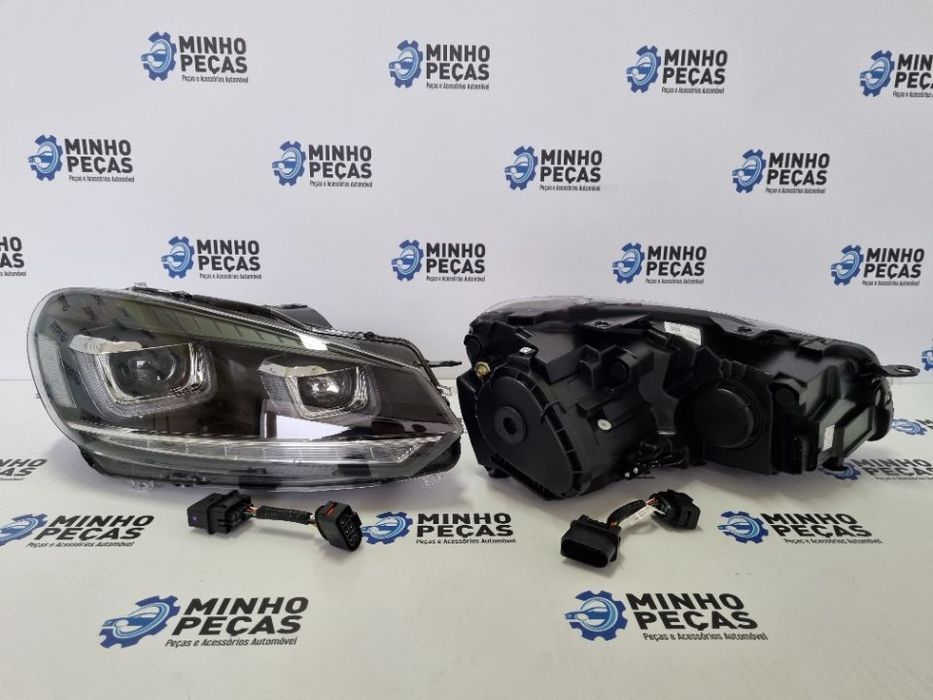 Faróis Golf 6 3D LED DRL U