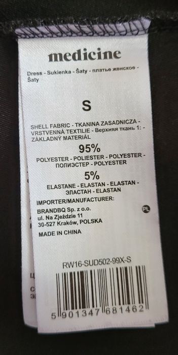 Czarna sukienka Medicine