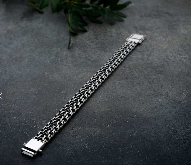 Срібний браслет 50г чоловічий, мужской серебряный браслет 925