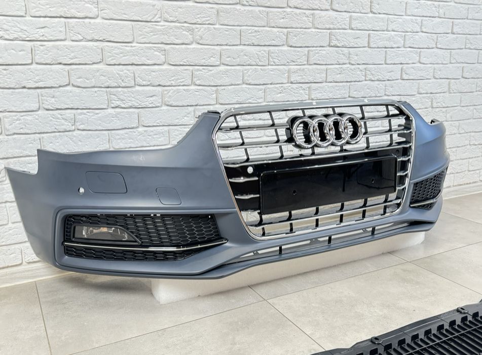 Бампер передний S-Line Audi A4 B8 2012-2015 комплектный ауди а4 б8
