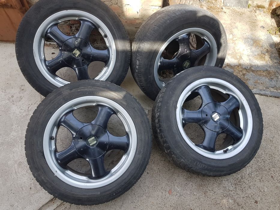 Диски R 15 4 100 на Lanos Sens Aveo Seat Logan Комплект легкосплавных титановых дисков с резиной