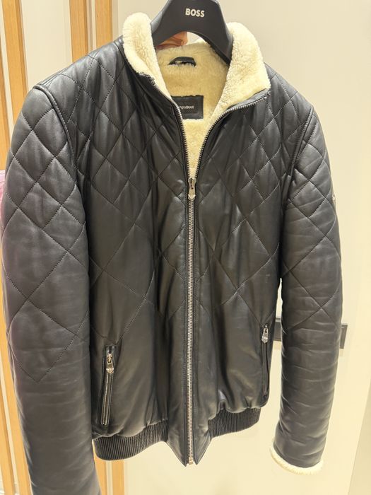 Шкіряна дублянка Emporio Armani!Оригінал!!! Ідеал.