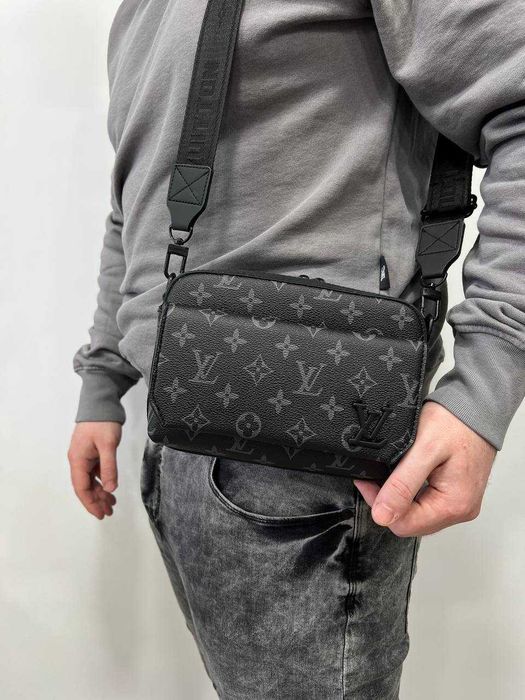 Чоловіча сумка Louis Vuitton через плече Луі Вітон LV месенджер