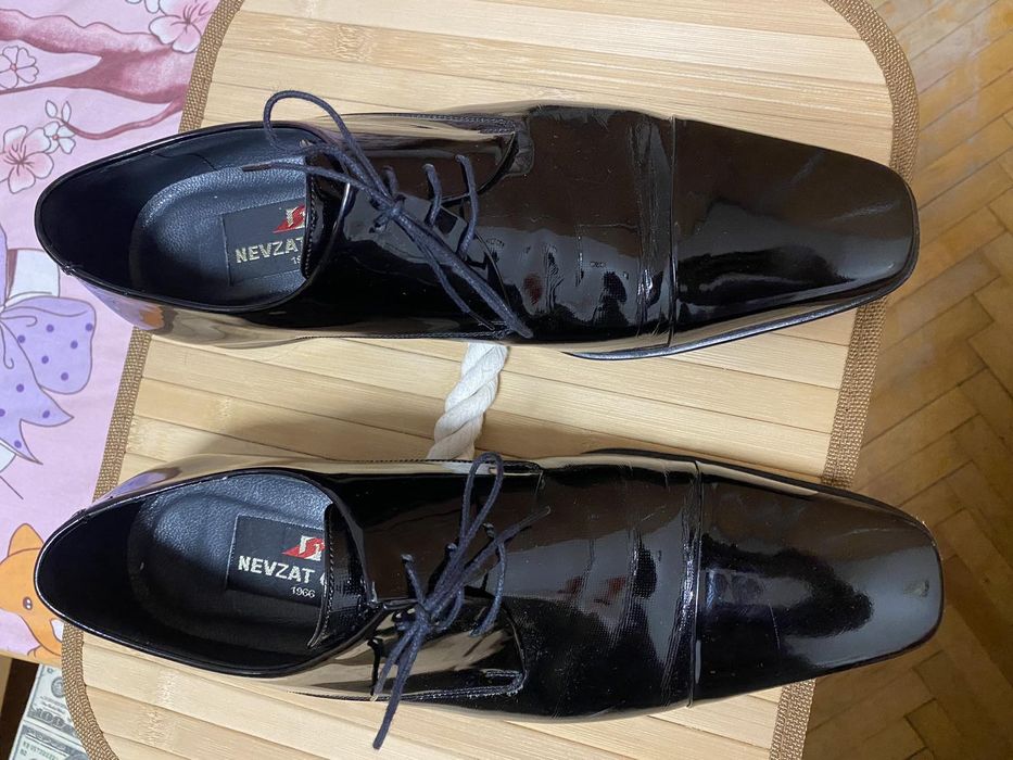 Туфли мужские, Турция, лак, кожа, р.42