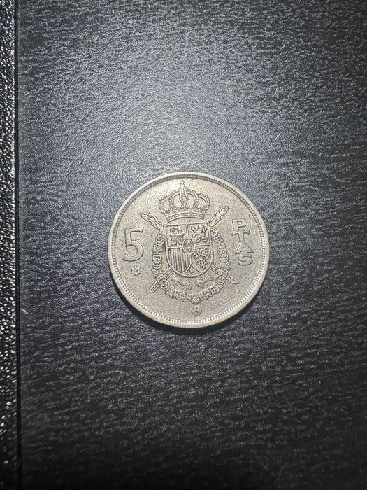Moeda 5 pesetas 1975