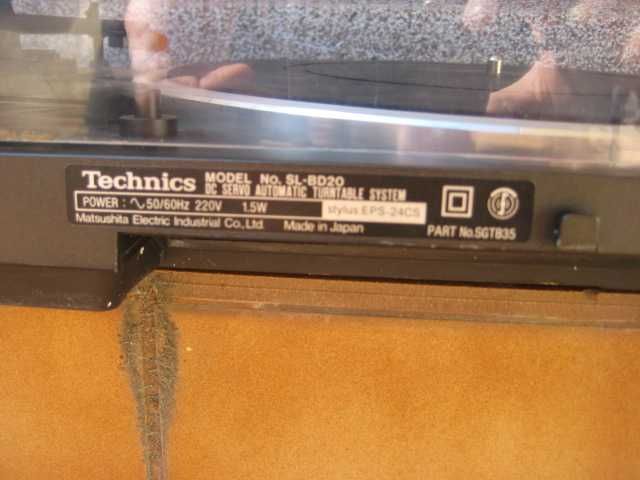 SL-BD20 SL-BD20D Technics Automatic Turntable System Gramofon Adapter
