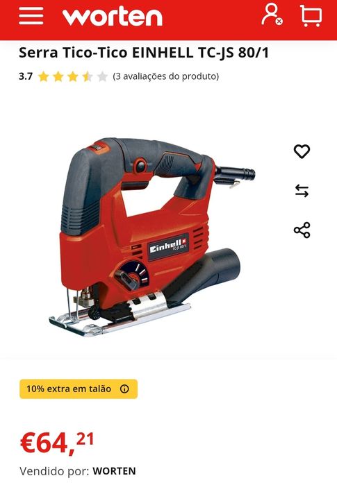 Serra tico-tico EINHELL TC-JS 80/1 550W