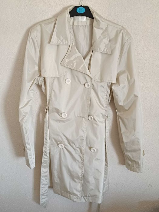 Gabardina ou Casaco de Chuva pérola XL Mulher