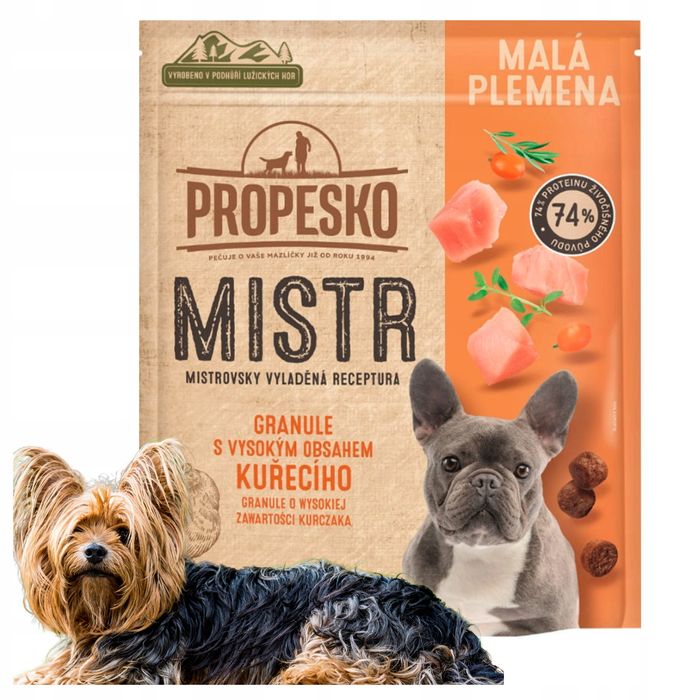 Sucha karma dla psa Propesko Mistr małe rasy, kurczak 1,5 kg