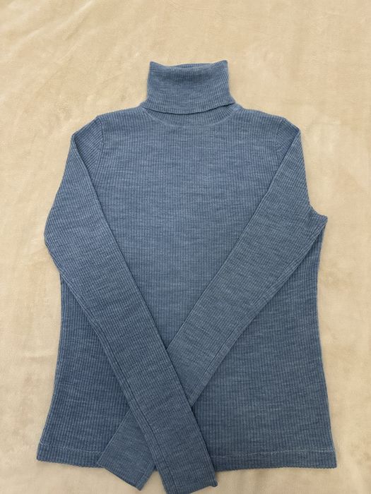 Шерстяний гольф/водолазка UNIQLO в рубчик