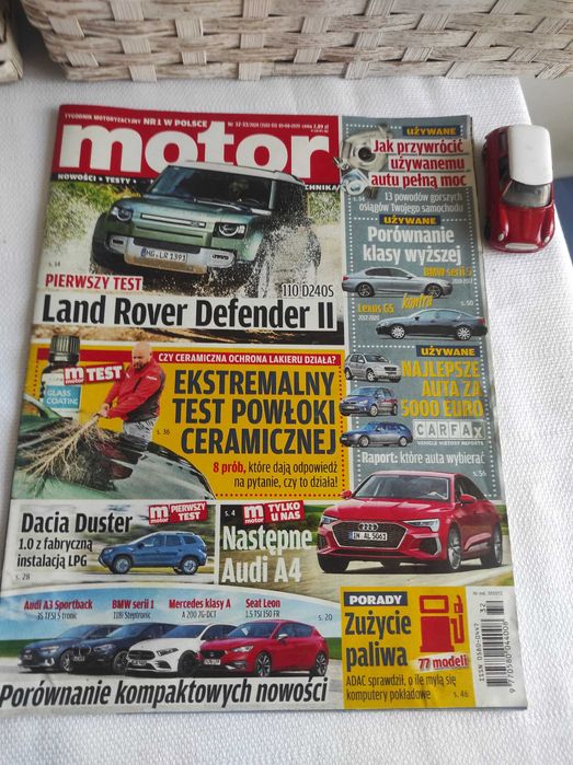 Czasopismo Motor WYSZUKAJ Auto 32-33/2020 Duster Ferrari Kona Defender