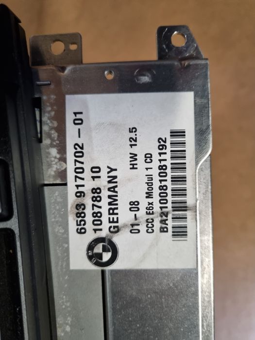 BMW E60 E61 jednostka CCC radio navi lift lci nawigacja czytnik