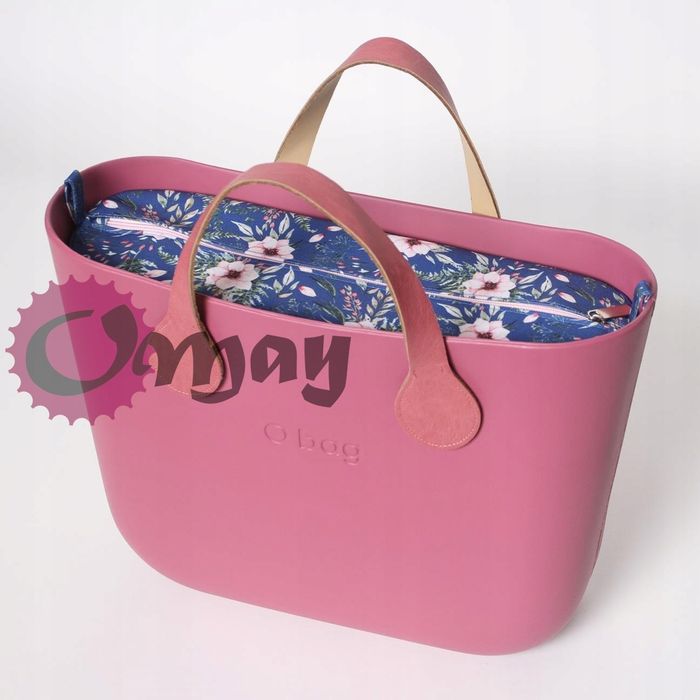 Niebieski organizer do OBAG STANDARD róże pudrowy róż 2 kieszenie OMAY
