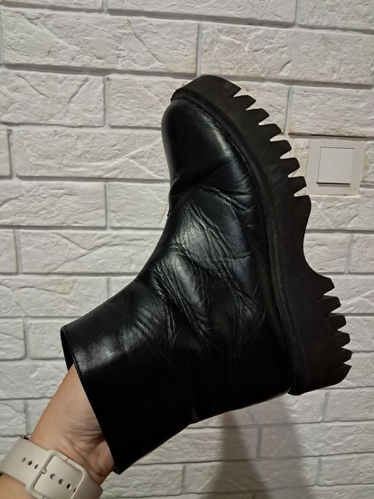 Зимові шкіряні ботинки