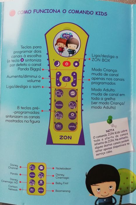 Comando televisão NOS Kids