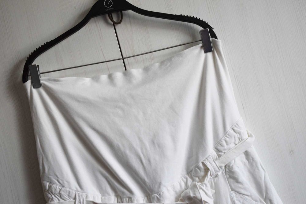 Spodnie ciążowe 3XL 46 lniane len letnie zwiewne H&M luźne na upał