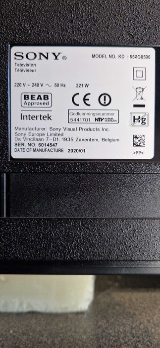 Telewizor SONY KD-65XG8596