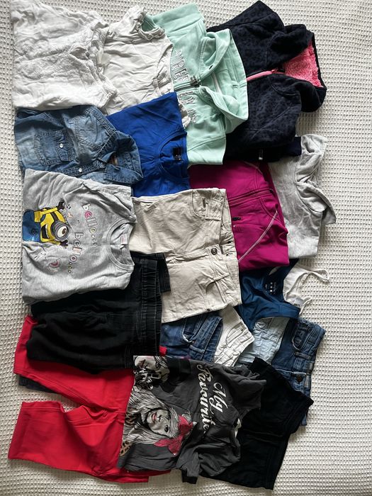 Paka ubrań 20 sztuk dziewczęce 152 zestaw