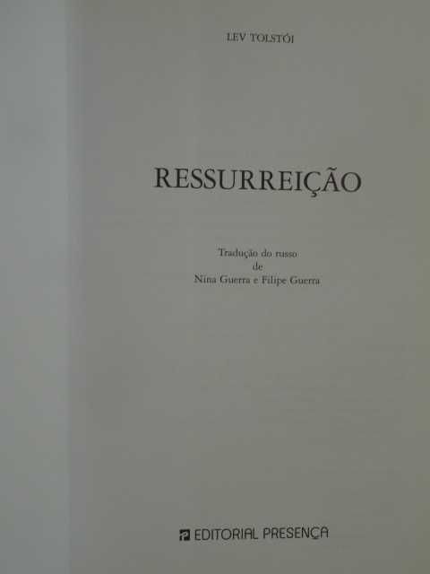 Ressurreição de Lev Tolstói - 1ª Edição