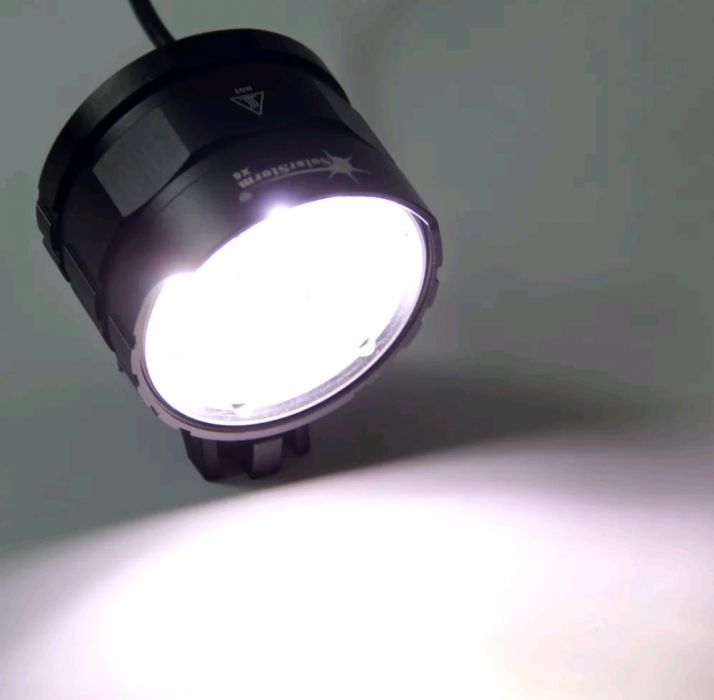 Luz foco lanterna 4xLeds 13000lm + bateria 6400mAh (6 meses garantia)
