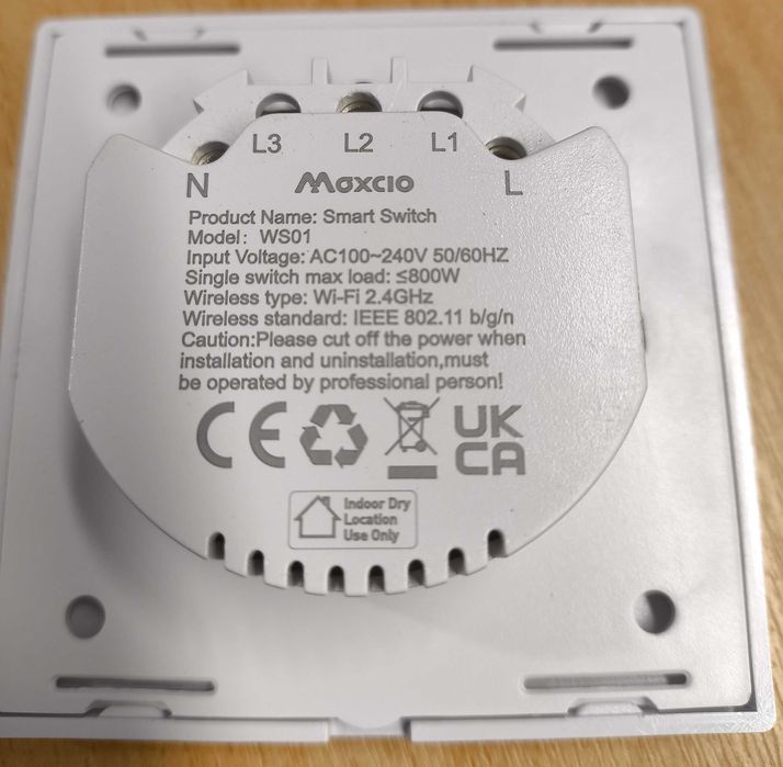 Inteligentny dotykowy włącznik światła Wi-Fi Maxcio 1F 800W [2440]