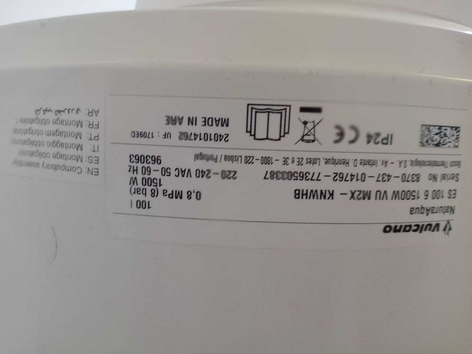 Termo-acumulador 80 L - Vulcano