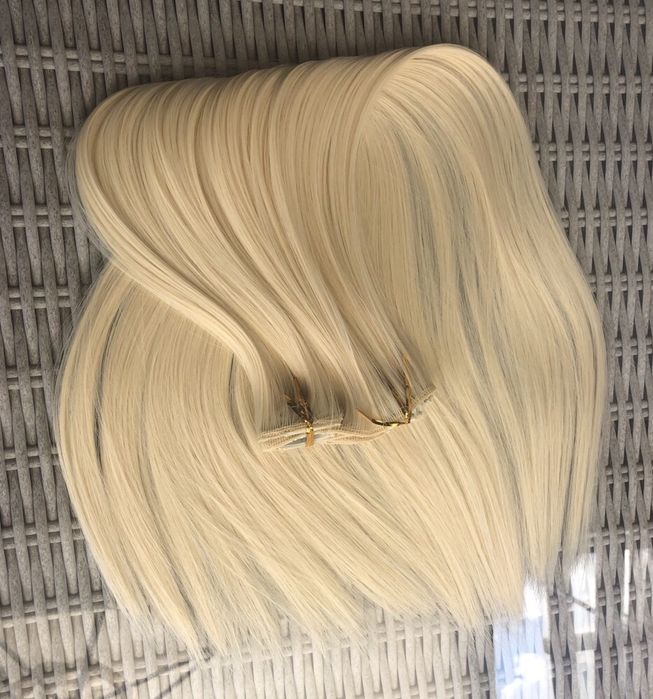 Premium Ultra włosy doczepiane jasny blond długie clip in 165.
