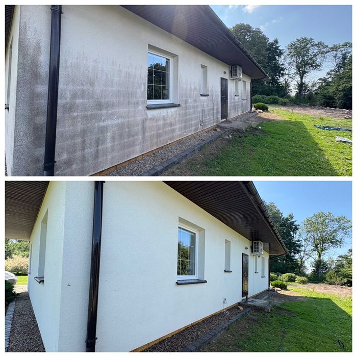 Mycie kostki brukowej, elewacji darmowa wycena próba Koszalin okolice