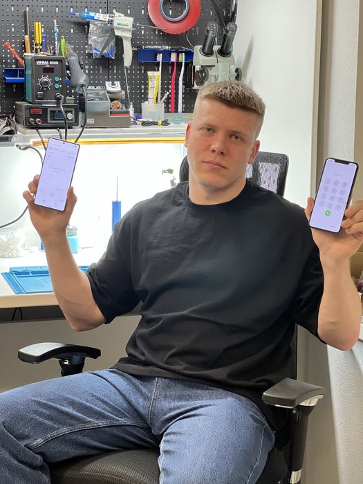 Заміна скла дисплею ремонт телефону samsung one plus pixel apple
